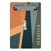 Minimalistische Geometrie Abstrakt Mini Klemmbrett (Vorderseite)