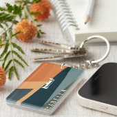 Minimalistische Geometrie Abstrakt Schlüsselanhänger (Vorderseite rechts)