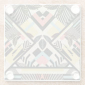 Minimalistische Geometrie: Musterdesign Glasuntersetzer (Rückseite)