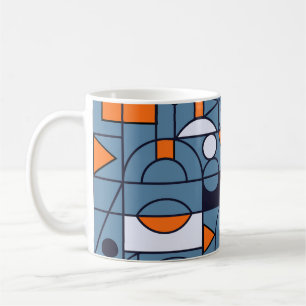 Minimalistische Geometrie: Retro-Abstraktes Poster Kaffeetasse