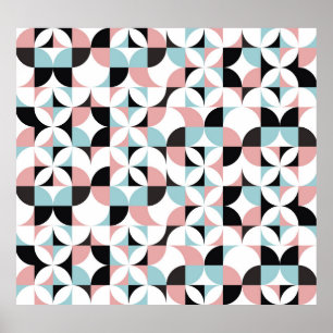 Minimalistische Geometrie, skandinavisches Kunstwe Poster