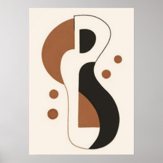 Minimalistische geometrische abstrakte Wandkunst | Poster