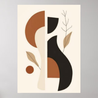 Minimalistische geometrische abstrakte Wandkunst | Poster