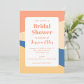 Minimalistische geometrische Brautdusche Einladung (Stehend Vorderseite)