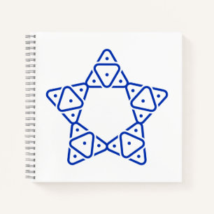 Minimalistische geometrische Davidstern-Kunst Notizblock
