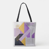 Minimalistische geometrische Elemente Tasche (Rückseite)