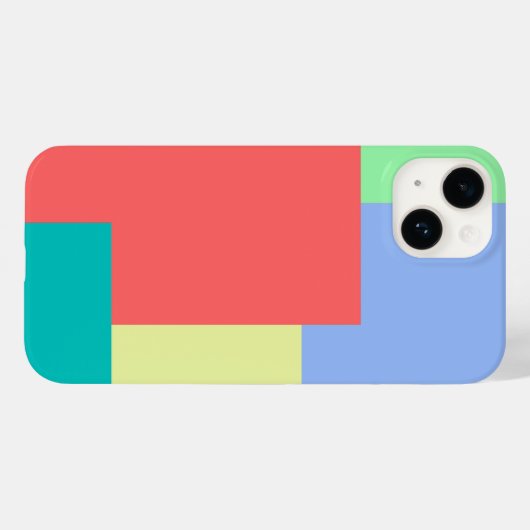 Minimalistische geometrische Farbblockfarben Case-Mate iPhone Hülle (Rückseite (Horizontal))