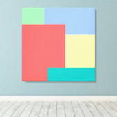 Minimalistische geometrische Farbblockfarben Leinwanddruck (Insitu (Holzboden))