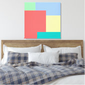Minimalistische geometrische Farbblockfarben Leinwanddruck (Insitu (Schlafzimmer))