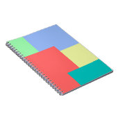 Minimalistische geometrische Farbblockfarben Notizblock (Rechte Seite)