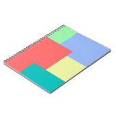 Minimalistische geometrische Farbblockfarben Notizblock (Linke Seite)