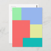 Minimalistische geometrische Farbblockfarben Postkarte (Vorne/Hinten)