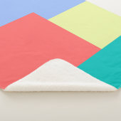 Minimalistische geometrische Farbblockfarben Sherpadecke (3/4)