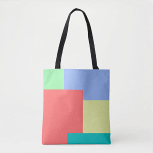 Minimalistische geometrische Farbblockfarben Tasche
