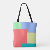 Minimalistische geometrische Farbblockfarben Tasche (Rückseite)
