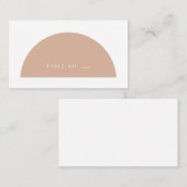 Minimalistische geometrische Form Rosa rot - flach Platzkarte (Vorne/Hinten)