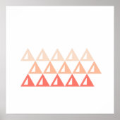 Minimalistische geometrische Formen in roter Orang Poster (Vorne)