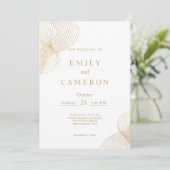 Minimalistische, geometrische Hochzeit Einladung (Stehend Vorderseite)