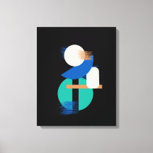 Minimalistische Geometrische Kunst in Schwarz Lein