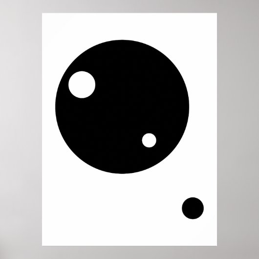 Minimalistische geometrische Kunst - Schwarze und  Poster (Vorne)