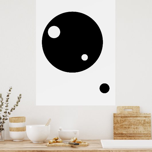 Minimalistische geometrische Kunst - Schwarze und  Poster (Küche)