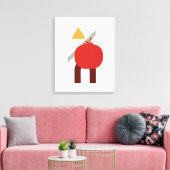 Minimalistische geometrische Lebensmittel/Tomaten- Leinwanddruck (Insitu (Wohnzimmer))