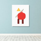 Minimalistische geometrische Lebensmittel/Tomaten- Leinwanddruck (Insitu (Holzboden))