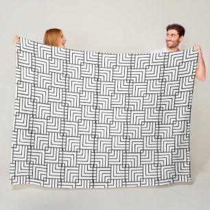 Minimalistische geometrische Linien-Decke Fleecedecke