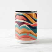 Minimalistische geometrische Muster - Zwei-Tone-Ta Zweifarbige Tasse (Mittel)