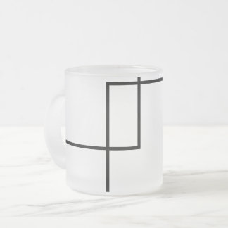Minimalistische geometrische Quadrate Milchglas Mattglastasse