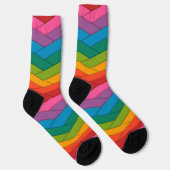 Minimalistische geometrische Regenbogensocken Socken (Rechts)