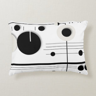 Minimalistische geometrische Rundkreissymfonie Dekokissen