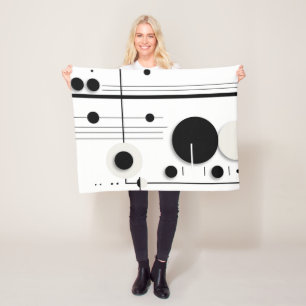 Minimalistische geometrische Rundkreissymfonie Fleecedecke