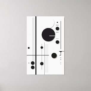 Minimalistische geometrische Rundkreissymfonie Leinwanddruck