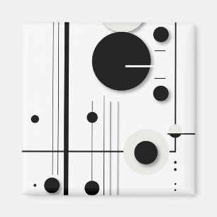 Minimalistische geometrische Rundkreissymfonie Magnet