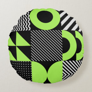 Minimalistische geometrische, skandinavische Vinta Rundes Kissen