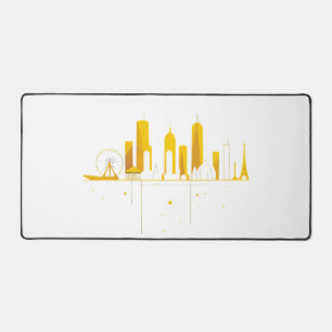 Minimalistische geometrische Stadtsilhouette  Schreibtischunterlage