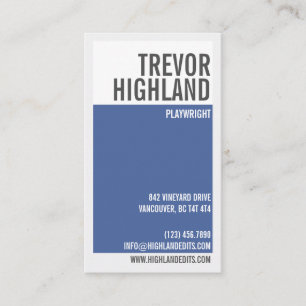 Minimalistische geometrische Trennlinie nach hinte Visitenkarte