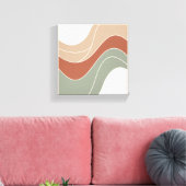 "Minimalistische geometrische Wave Wall Art - Skan Leinwanddruck (Insitu (Wohnzimmer))