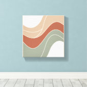 "Minimalistische geometrische Wave Wall Art - Skan Leinwanddruck (Insitu (Holzboden))