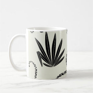 Minimalistische Gepard-Illustration Vintage Kaffeetasse