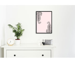 Minimalistische Gepard-Wandkunst Modern Poster