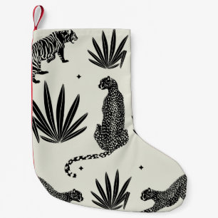 Minimalistische Geparden-Illustration Vintag Kleiner Weihnachtsstrumpf