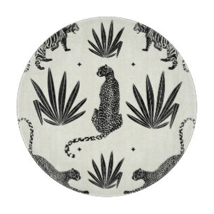 Minimalistische Geparden-Illustration Vintag Schneidebrett