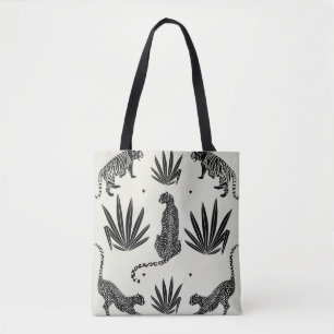 Minimalistische Geparden-Illustration Vintag Tasche
