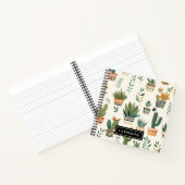 Minimalistische gepunktete Pflanze Personalisiert Notizblock (Innenseite)
