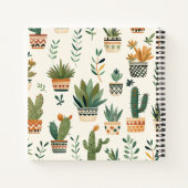 Minimalistische gepunktete Pflanze Personalisiert Notizblock (Rückseite)