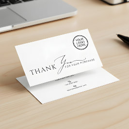 Minimalistische Geschäft-Dankeschön-Verpackungsein Visitenkarte