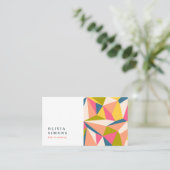 Minimalistische Geschäfts-Karte mit abstraktem Visitenkarte (Stehend Vorderseite)