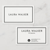 Minimalistische Geschäfts-Karte mit Grenze Visitenkarte (Vorne/Hinten)